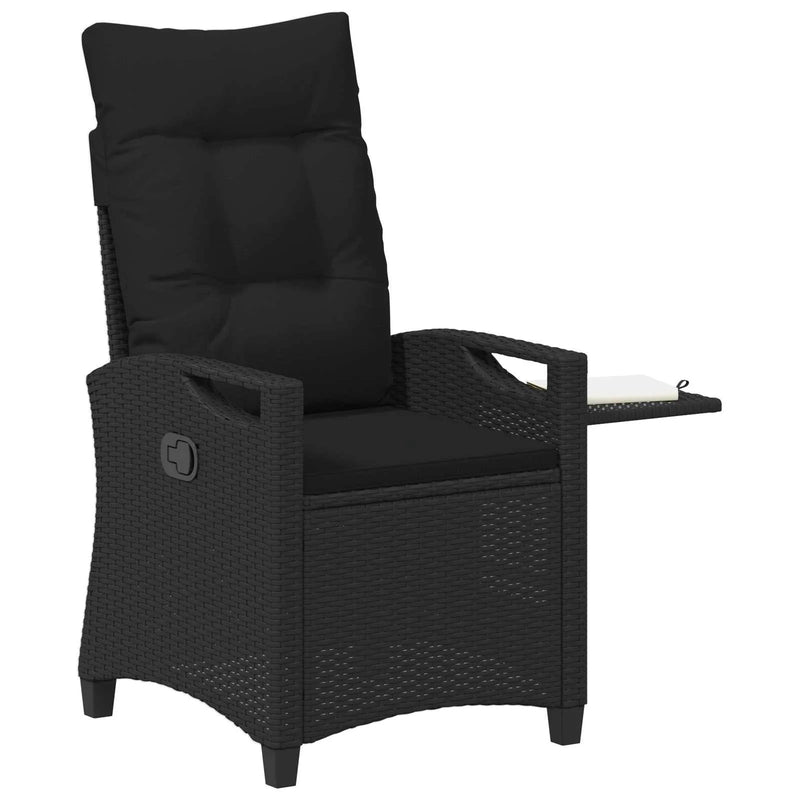 Reclining Garden Chairs Black 56 x 60 x 112 cm