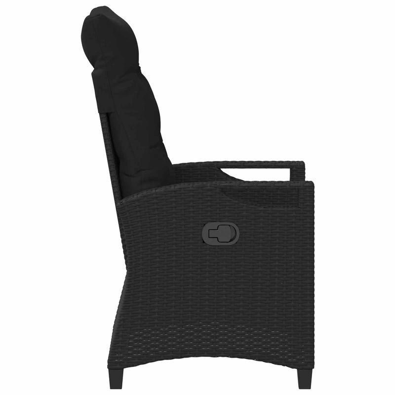 Reclining Garden Chairs Black 56 x 60 x 112 cm
