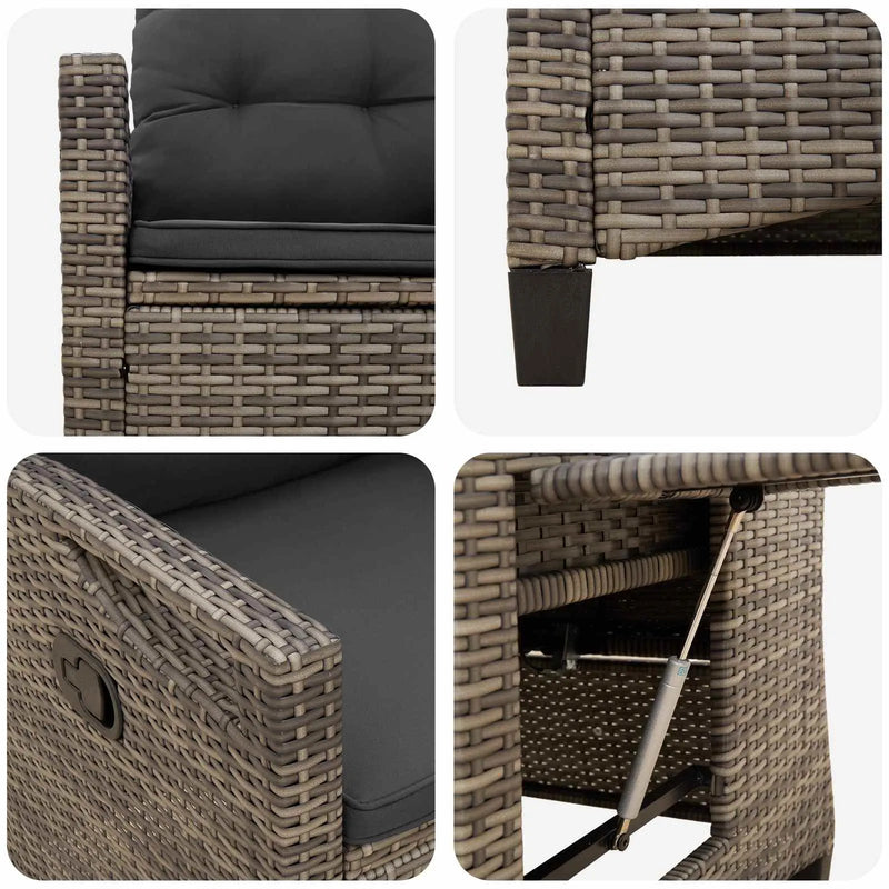 Reclining Garden Chairs 56 x 60 x 112 cm steel