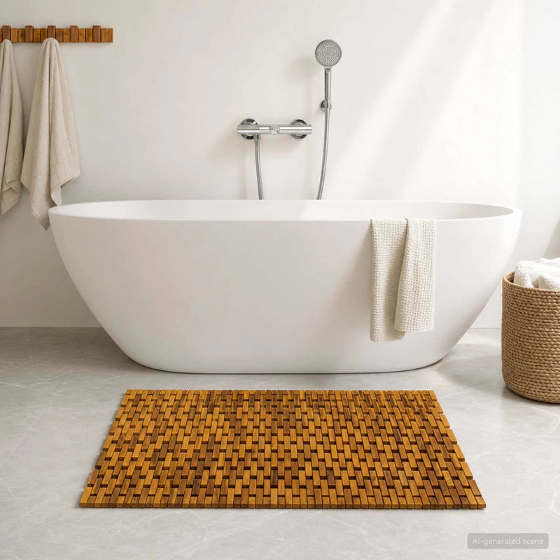Bath Mats Natural 85 x 120 cm Solid Acacia Wood