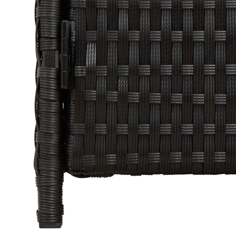 Cabinet Black 70 x 50 x 87 cm Polyester and Roly Rattan
