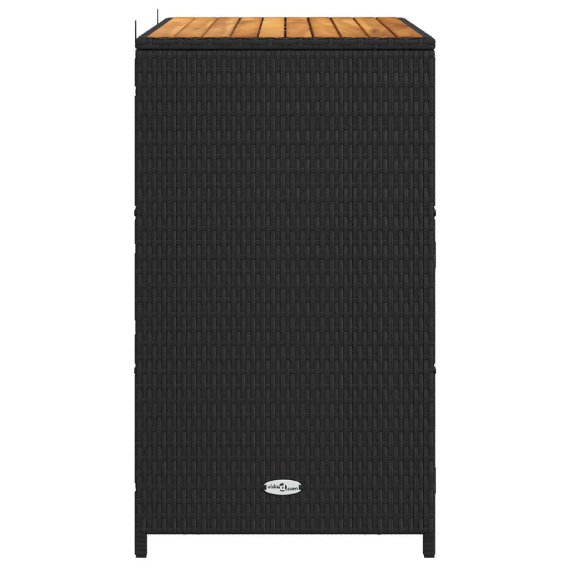 Cabinet Black 70 x 50 x 87 cm Polyester and Roly Rattan
