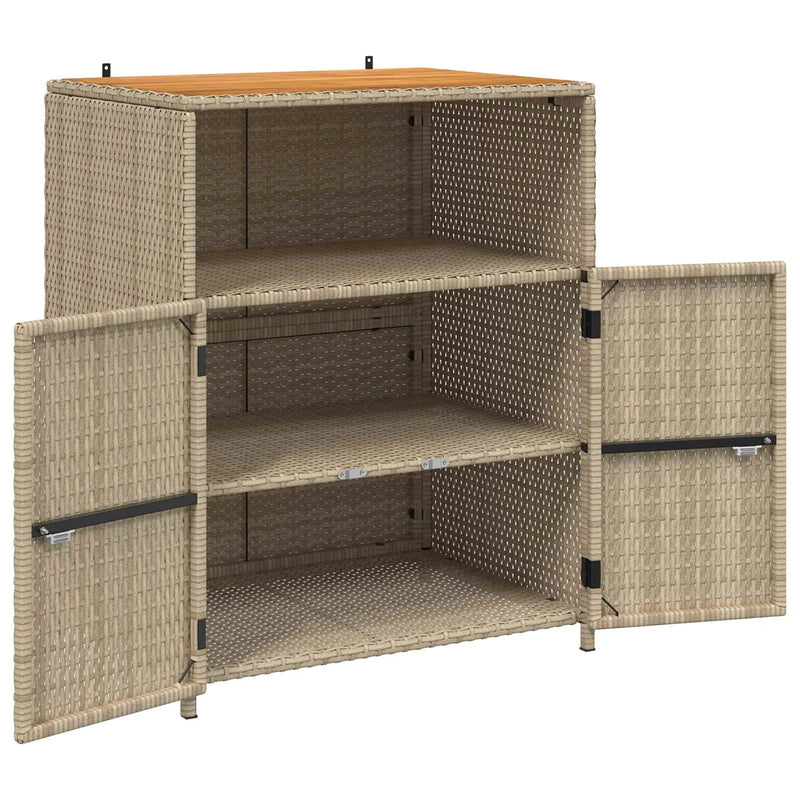 Cabinet Beige 70 x 50 x 87 cm Polyester and Roly Rattan
