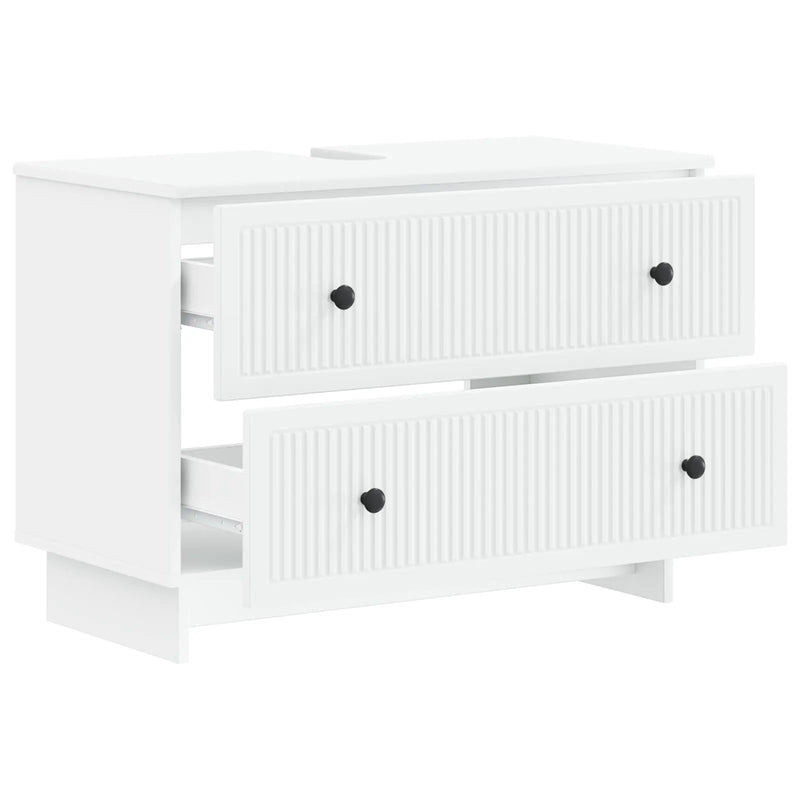 Bathroom Sink Cabinet EDE White 82 x 41 x 59 cm Engineered Wood