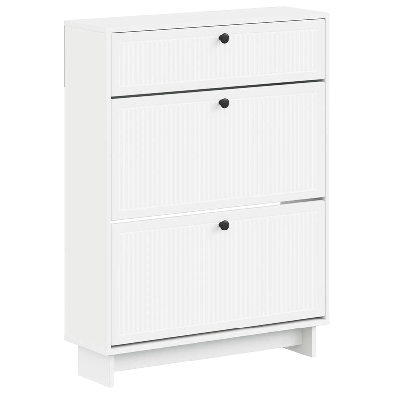 Shoe Cabinet EDE 78 x 24 x 103 cm Engineered Wood White
