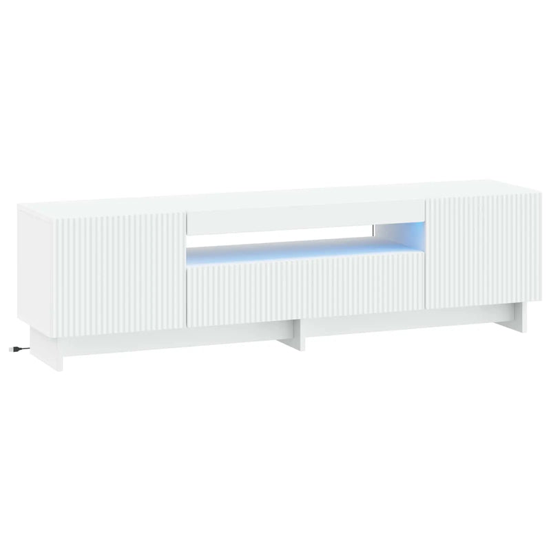 LED TV Cabinet White Engineered Wood