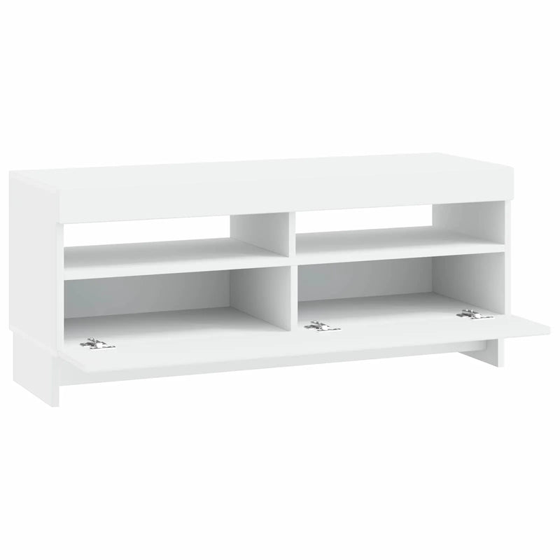 LED TV Cabinet White Engineered Wood