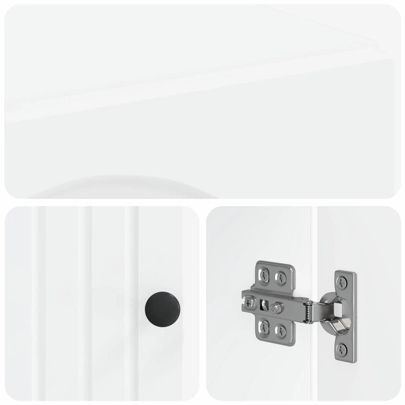 Bathroom Cabinet with Open Shelf ALKMAAR White 30 x 31 x 190 cm