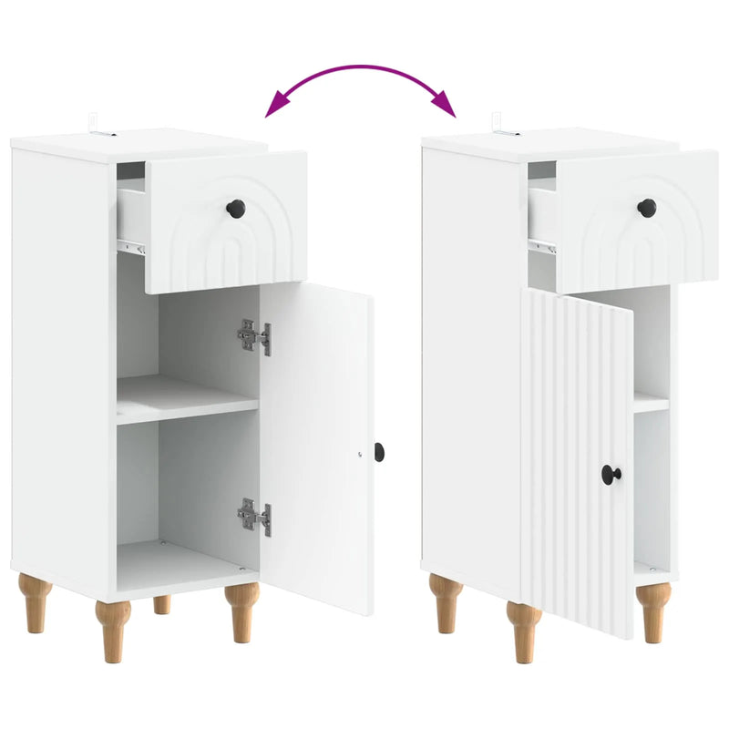 Bathroom Storage Cabinet ALKMAAR White 30 x 31 x 80 cm