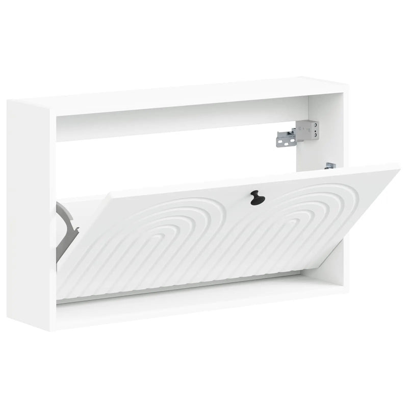 Wall-Mounted Shoe Cabinet ALKMAAR 71 x 17 x 43 cm White