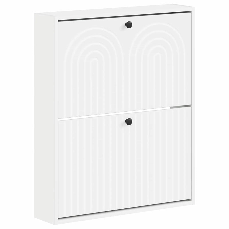 Wall-Mounted Shoe Cabinet ALKMAAR 71 x 17 x 86 cm White