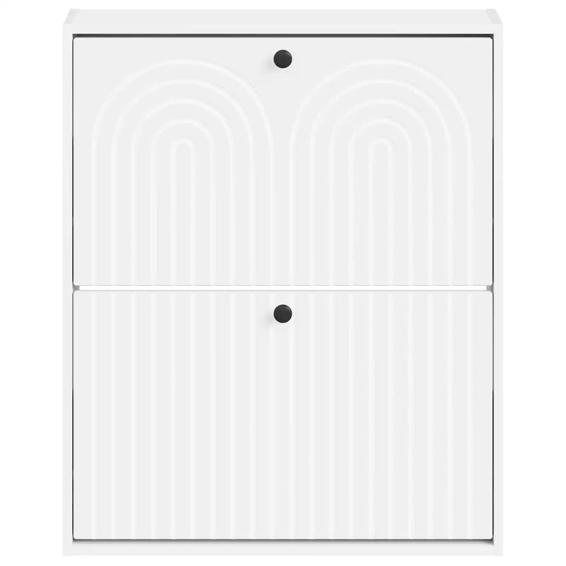 Wall-Mounted Shoe Cabinet ALKMAAR 71 x 17 x 86 cm White