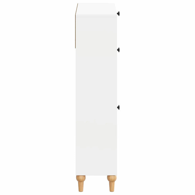 Shoe Cabinet ALKMAAR 78 x 24 x 103 cm Engineered Wood White