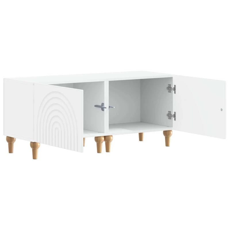 TV Cabinet White Engineered Wood