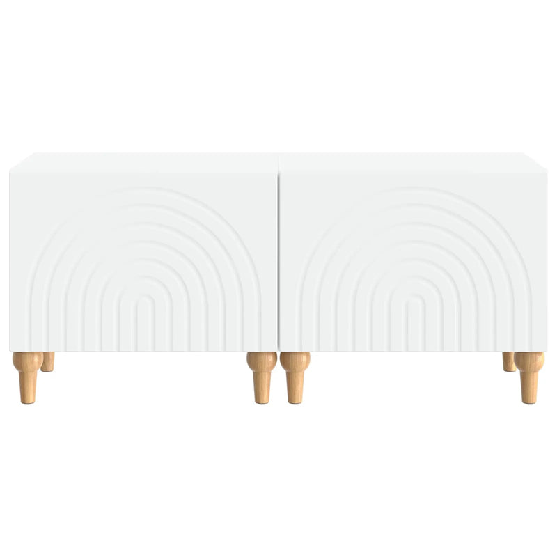 TV Cabinet White Engineered Wood