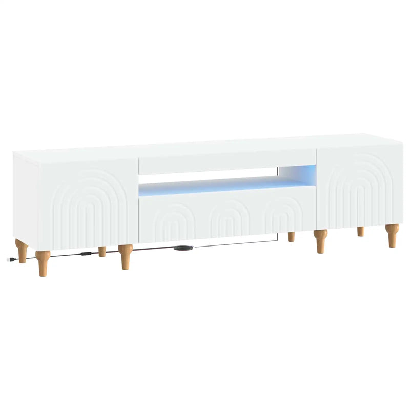 LED TV Cabinet White Engineered Wood