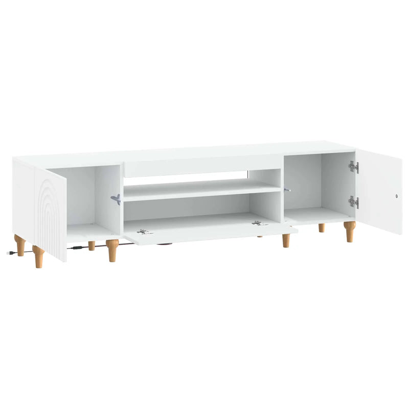 LED TV Cabinet White Engineered Wood