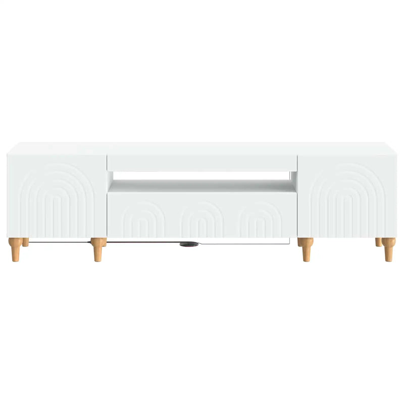 LED TV Cabinet White Engineered Wood