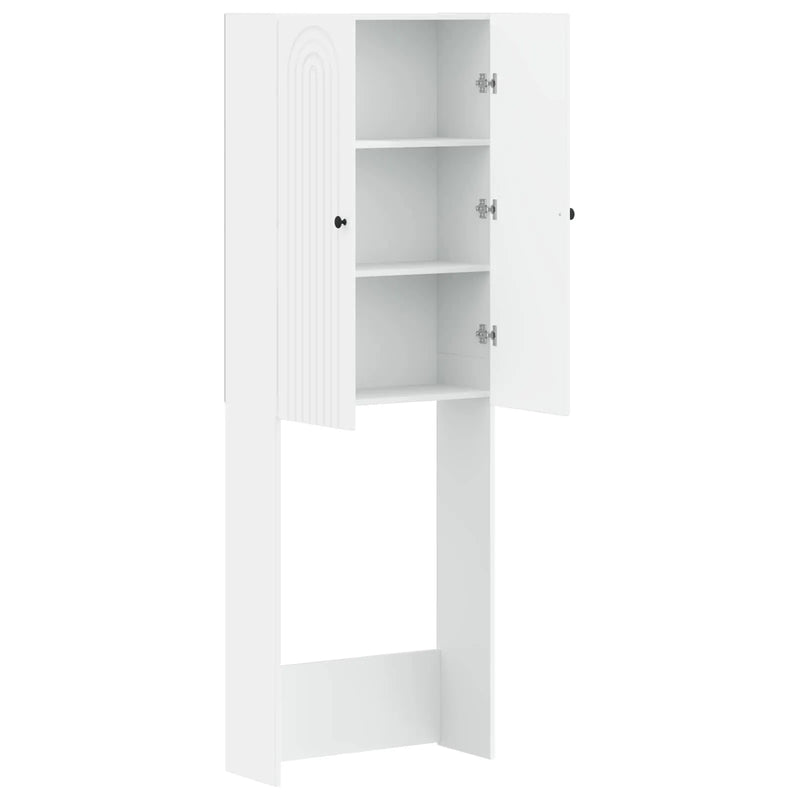 Toilet Cabinet ALKMAAR White 66 x 25.5 x 190 cm Engineered Wood