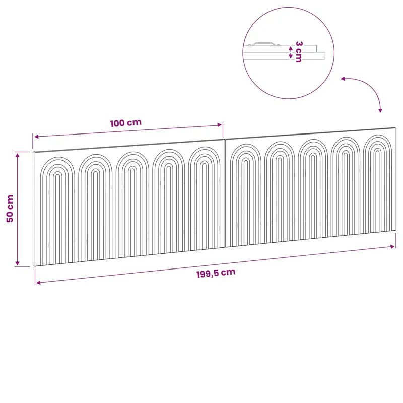 Wall-Mounted Headboard ALKMAAR Sonoma Oak Engineered Wood