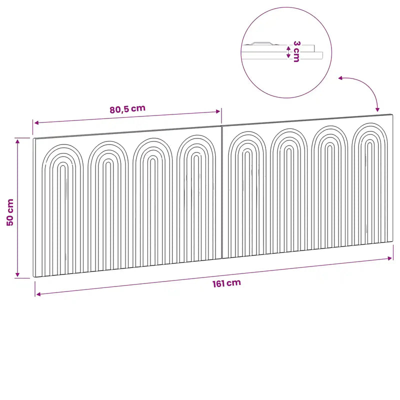 Wall-Mounted Headboard ALKMAAR Sonoma Oak Engineered Wood