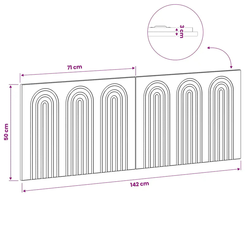 Wall-Mounted Headboard ALKMAAR Sonoma Oak Engineered Wood