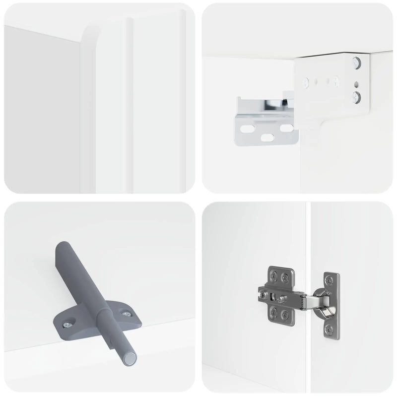 Bathroom Wall Cabinet ZWOLLE White 30 x 31 x 63 cm