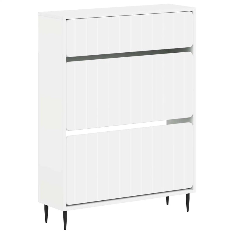 Shoe Cabinet ZWOLLE 78 x 24 x 103 cm Engineered Wood White