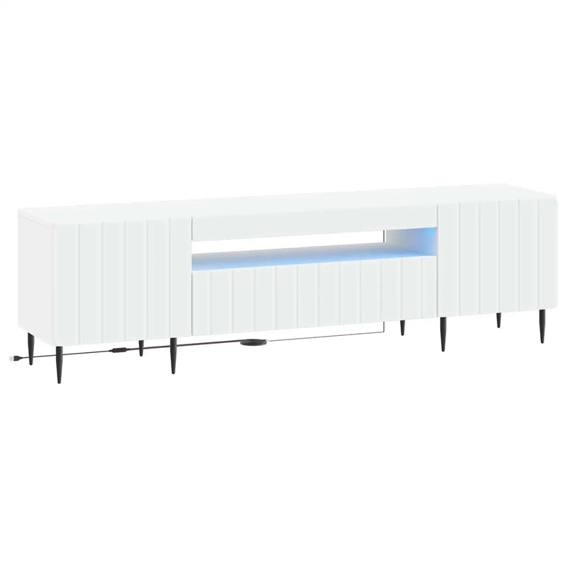 LED TV Cabinet White Engineered Wood
