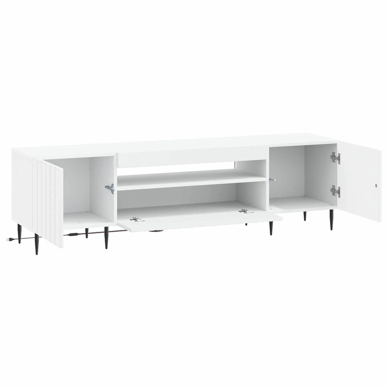 LED TV Cabinet White Engineered Wood