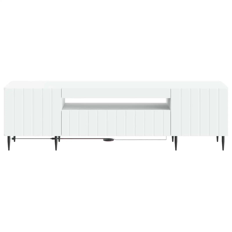 LED TV Cabinet White Engineered Wood