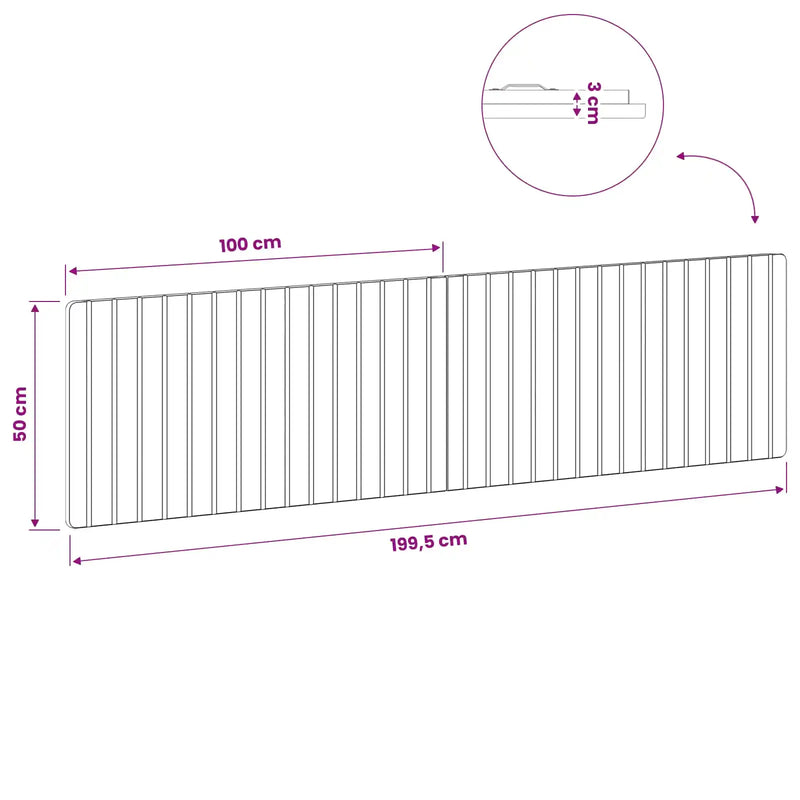 Wall-Mounted Headboard ZWOLLE Sonoma Oak Engineered Wood