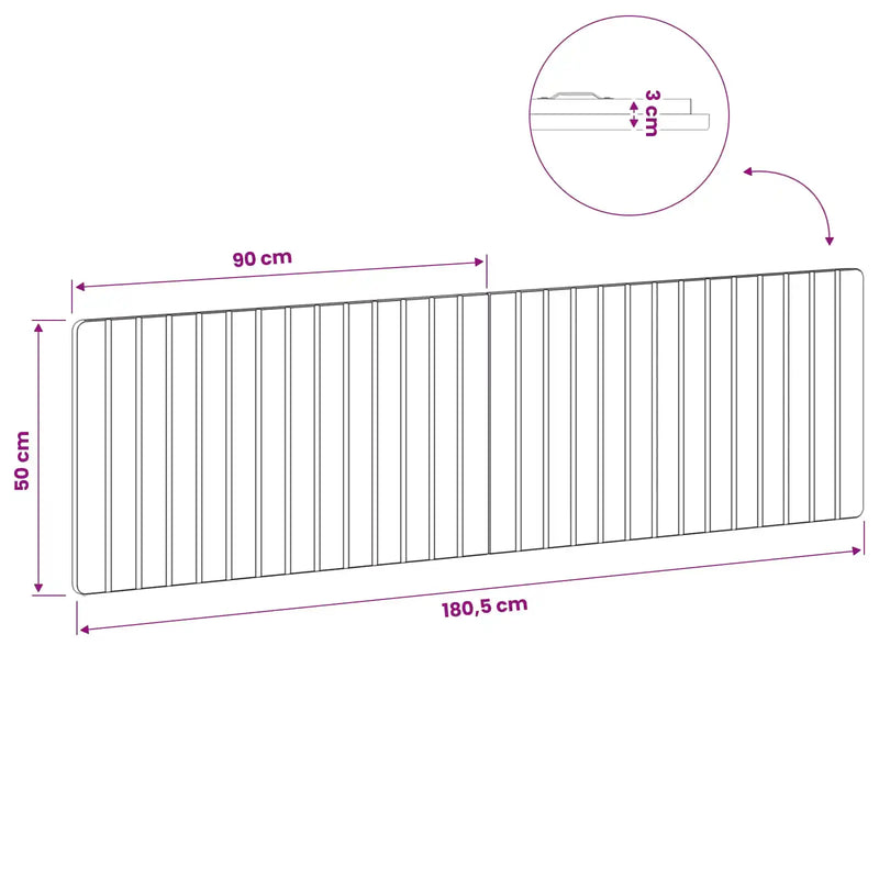 Wall-Mounted Headboard ZWOLLE Sonoma Oak Engineered Wood