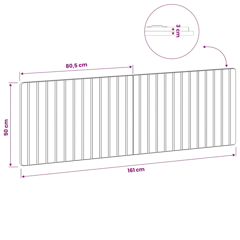Wall-Mounted Headboard ZWOLLE Sonoma Oak Engineered Wood