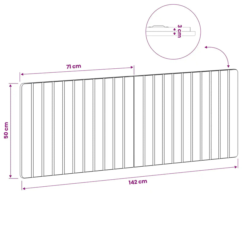 Wall-Mounted Headboard ZWOLLE Sonoma Oak Engineered Wood