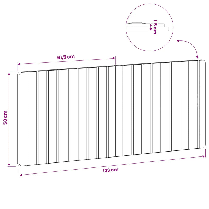 Wall-Mounted Headboard ZWOLLE Sonoma Oak Engineered Wood