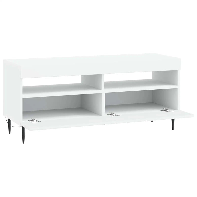 LED TV Cabinet White Engineered Wood