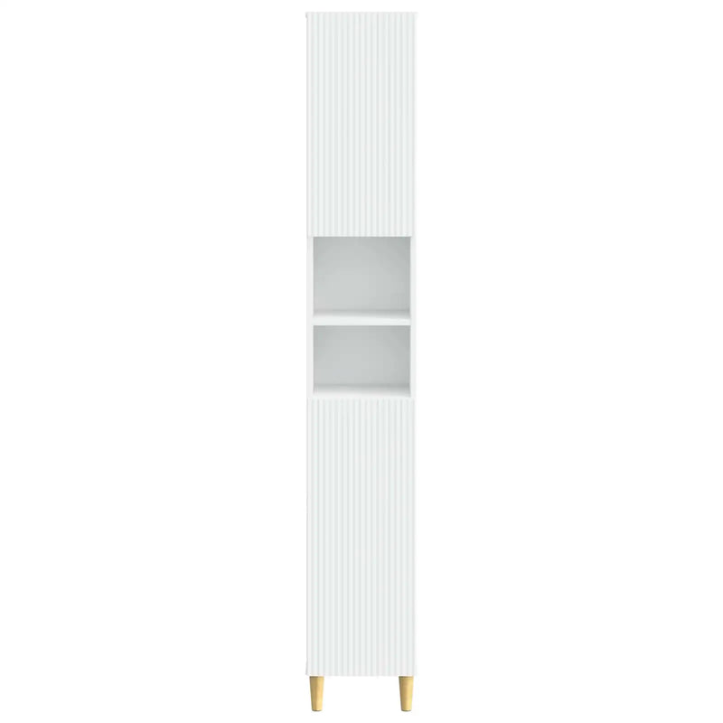 Bathroom Cabinet with Open Shelf ARNHEM White 30 x 31 x 190 cm
