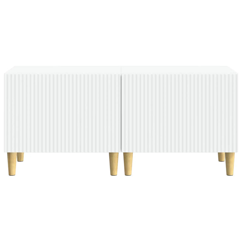 TV Cabinet White Engineered Wood