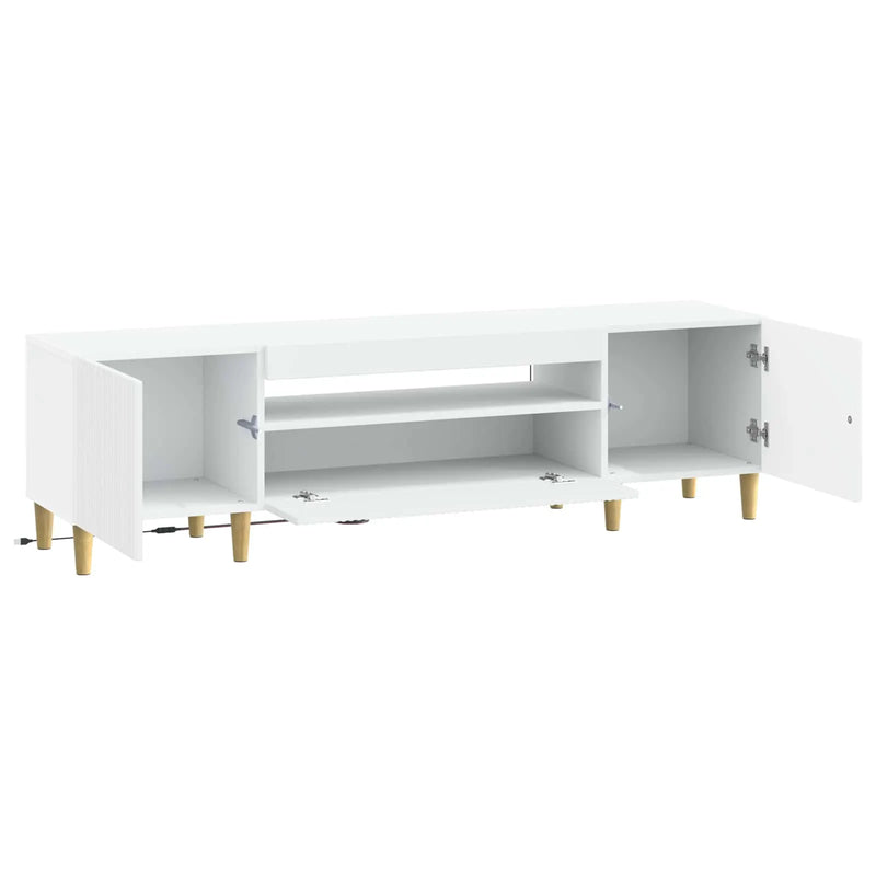 LED TV Cabinet White Engineered Wood