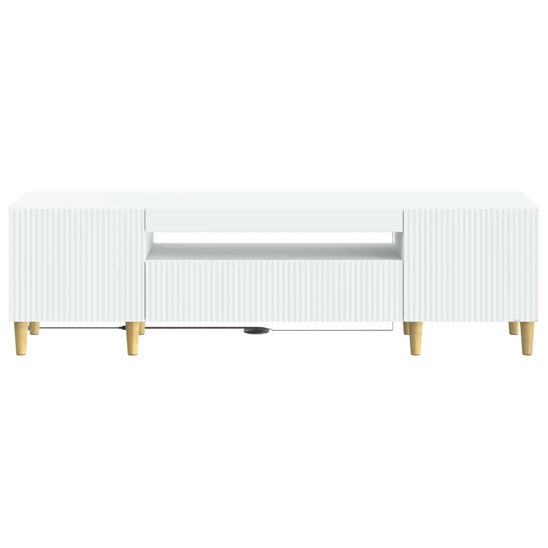 LED TV Cabinet White Engineered Wood