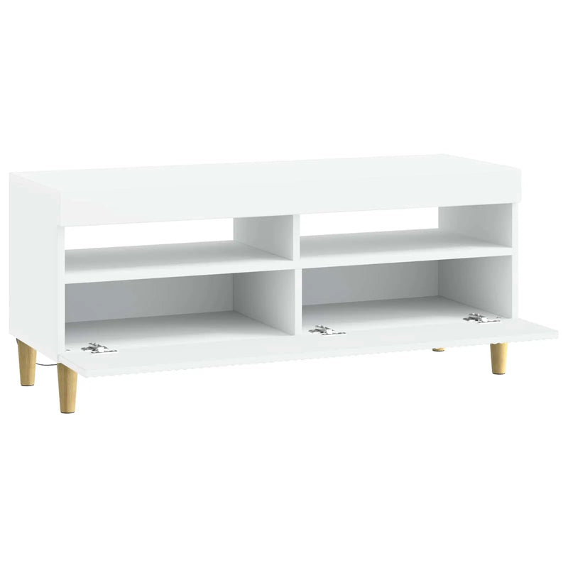 LED TV Cabinet White Engineered Wood