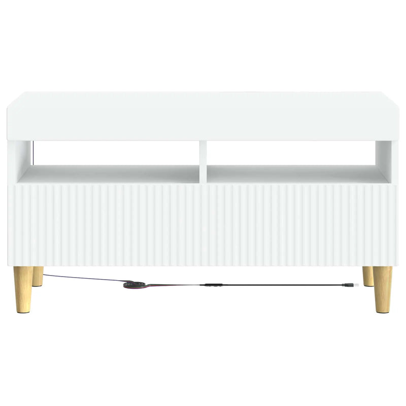 LED TV Cabinet White Engineered Wood