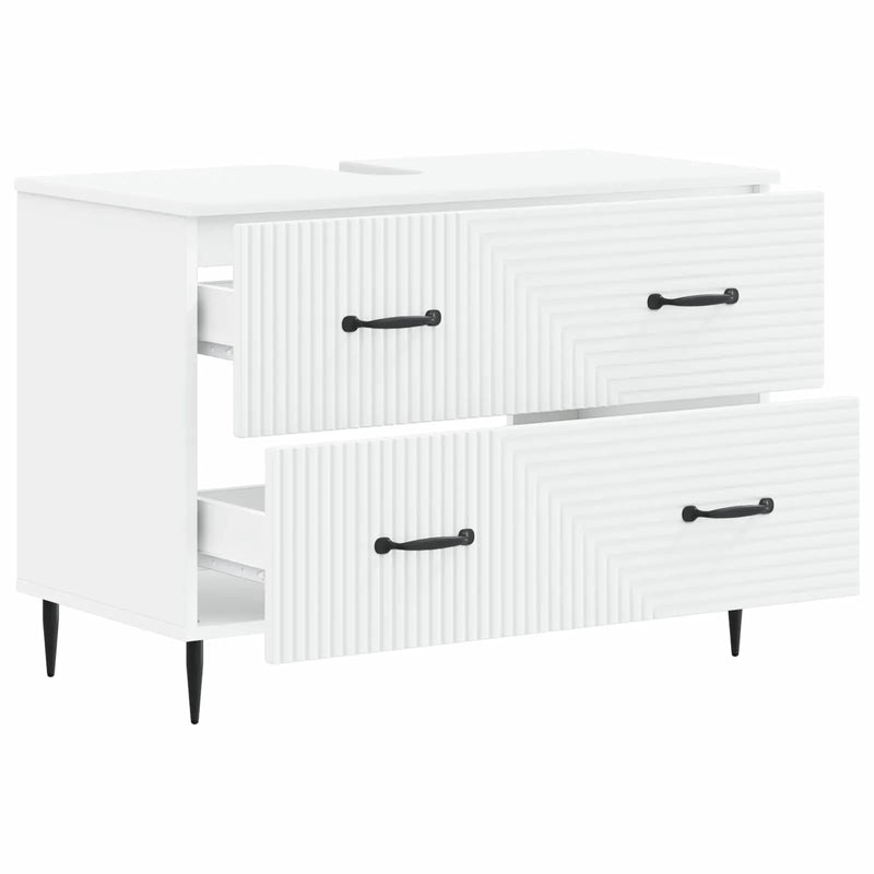 Bathroom Sink Cabinet HAARLEM White 82 x 41 x 58.5 cm