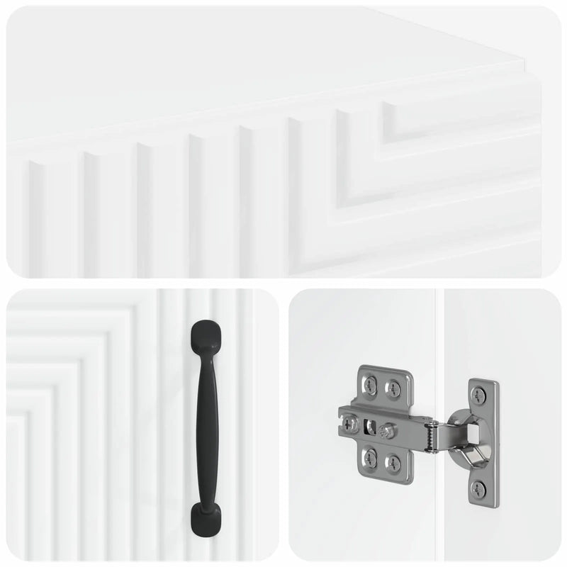 Bathroom Storage Cabinet HAARLEM White 30 x 31 x 80 cm