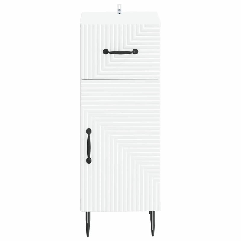Bathroom Storage Cabinet HAARLEM White 30 x 31 x 80 cm