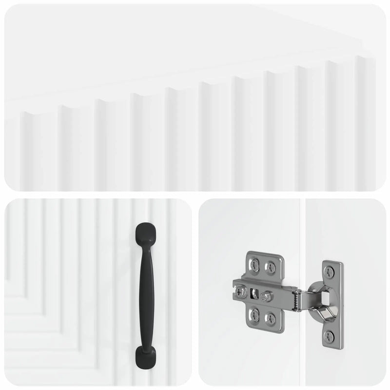 Bathroom Storage Cabinet HAARLEM White 59.5 x 31 x 80 cm