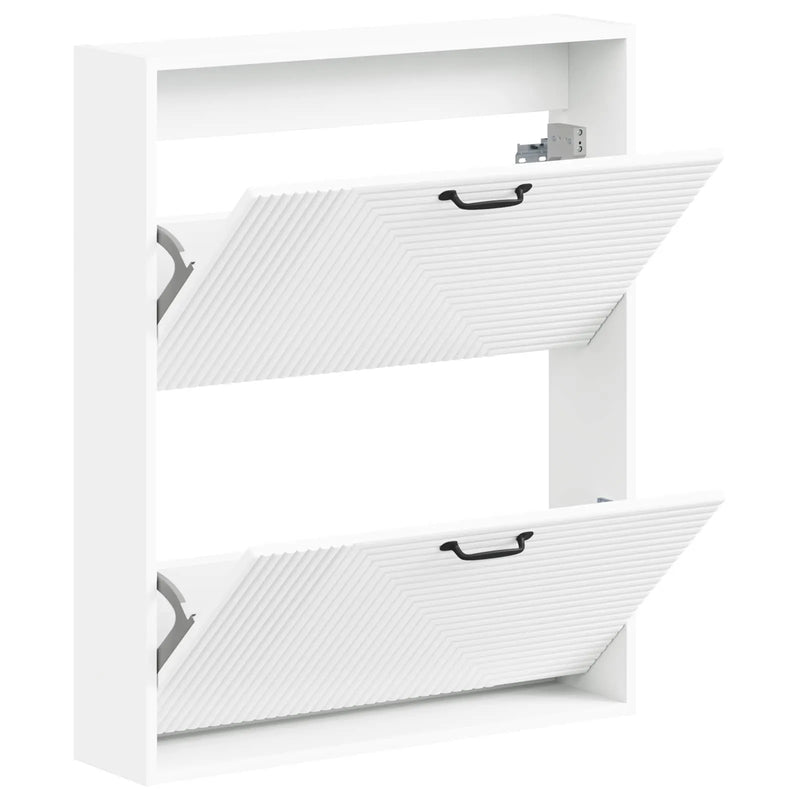 Wall-Mounted Shoe Cabinet HAARLEM 71 x 17 x 86 cm White