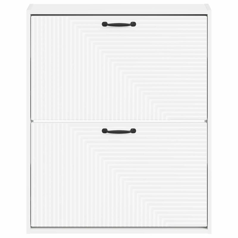Wall-Mounted Shoe Cabinet HAARLEM 71 x 17 x 86 cm White