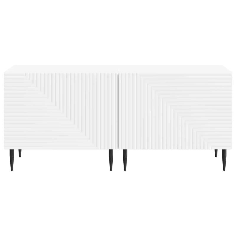 TV Cabinet White Engineered Wood